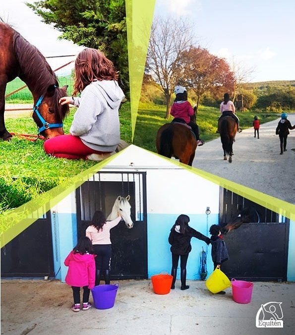 Grupos de niños y adolescentes en Equitén (Equinoterapia Navarra)